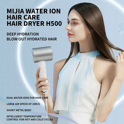 XIAOMI MIJIA H500 Water Ion Hair Dryer Professional Blow Hair Dryer Negative Ionic Blower Electric Dryer Diffuser Quick Dry Hair.