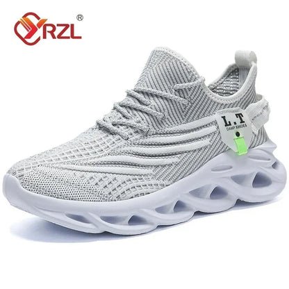 YRZL Männer Sport Laufen Schwarz Jogging Schuhe Casual Turnschuhe Outdoor Atmungsaktive Mesh Frauen Licht Stoßdämpfung Schwarz Tennis