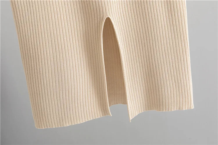 Women Sweater Muslim Knitting Suit Two Piece Sets Pullover Print Knitted Long Skirt Outfits Casual Knitwear Ensemble Autumn 2025.