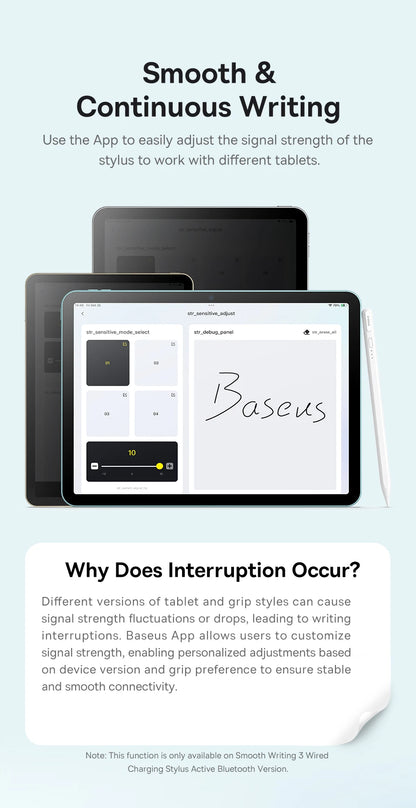 Baseus 3rd Gen Bluetooth Stylus for Apple Pencil Palm Rejection Compatible with iPad pro Mini Air 2024 2022-2018 for Apple Pen.
