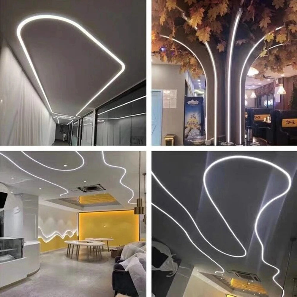 WS2812B WS2811 LED Strip Neon Rope Silica Gel Tube IP67 Waterproof For WS2815 SK6812 5050 RGB Light Ourdoor Decoration.