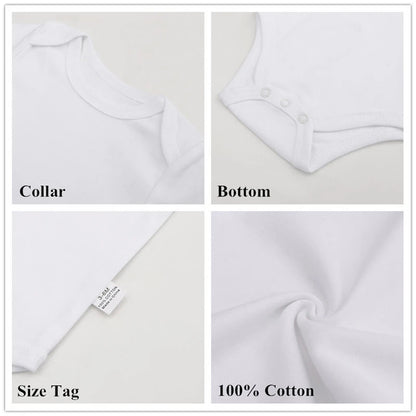 „I'm the Best Thing 2025, Neugeborene Babykleidung, weiße Baumwolle, Sommer-Bodys für Kleinkinder, kurzärmeliger Strampler für Jungen und Mädchen.