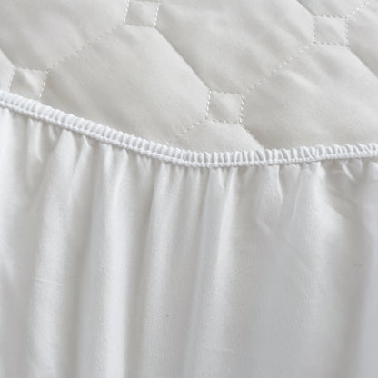 Kuup Fashion Queen Size Mattress Protector Waterproof Quilted Fitted Sheet Solid Color Bed Cover - No Pillowcase Included.