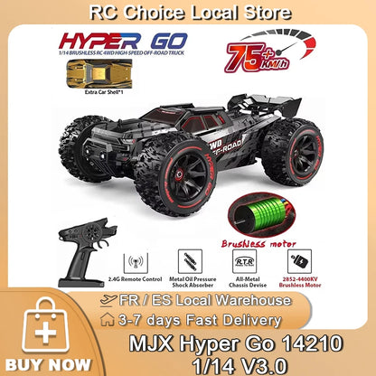 MJX HYPER GO 14210 1/14 Brushless High Speed RC Car Vechile Models 55km/h.