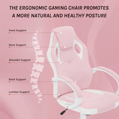 Ergonomisches Design, Gaming-Stuhl, Gamer-Sessel, Büro-Computerstuhl, Neigungsmechanismus, höhenverstellbar, 360° °   Drehbare hohe Rückenlehne