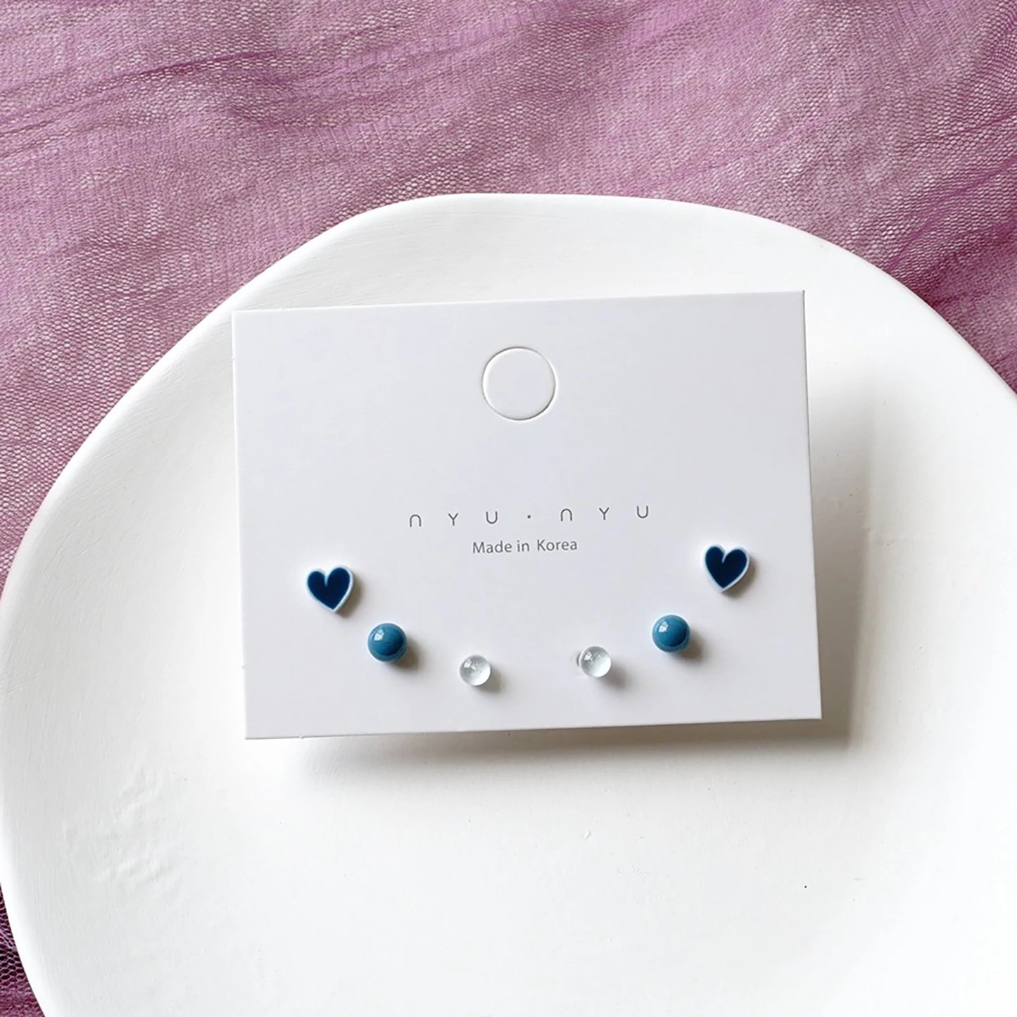 3pairs/set Ceramic Ear Post Stud Earrings Mixed Color Round Flower Star Airplane Universe Planet Earring Girl Women Ear Jewelry