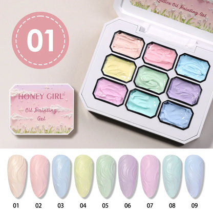 Nail Art UV Oil Paintting Gel for Nails DIY Carve Patterns 3D UV Texture Gel Carving Flowers Accessories for Manicure Tools.