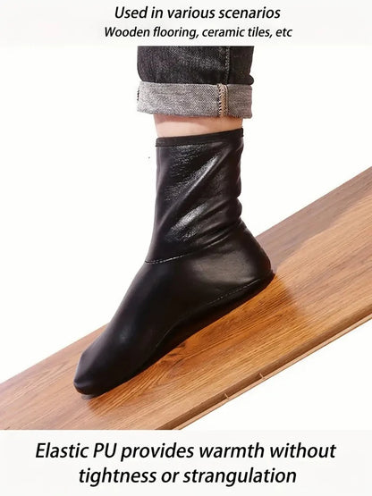 1 Pair Men Women Outdoor Sports Warm Snowfield Socks for Autumn Winter Thickened Windproof Warm Inner Plush Indoor Floor Socks.