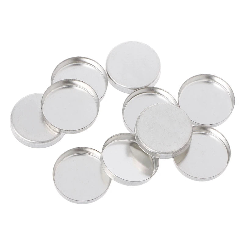 HUAMIANLI 10 Pcs New 3 Size Empty Magnetic For Eye Eyeshadow Shadow Makeup Powder Fundation Refill Palette Silver.