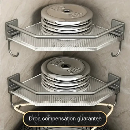 2PCS Badezimmer Acryl Regale Küche Lagerung Organizer Shampoo Regal Dusche Regal Bad Zubehör Kein Bohrer Lagerung Regal