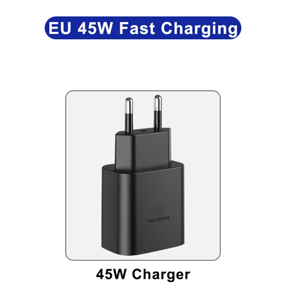 45W PD Super fast charge for  S22 S23 Ultra Note 10+ 5G USB C Mobile Phone Type C US/EU/UK  Fast Quick Charging Wall Adapter.