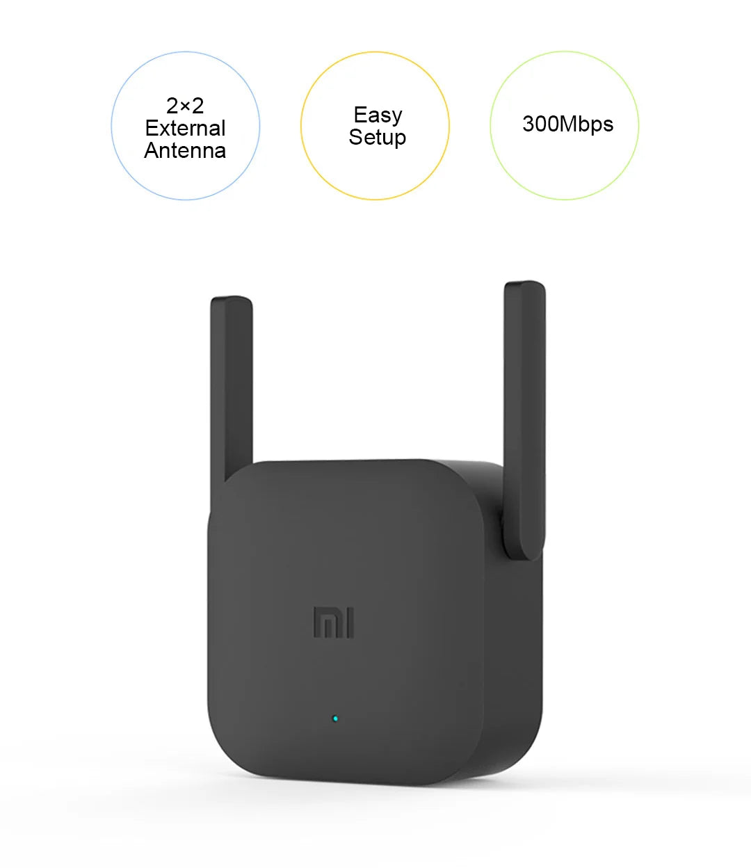 XIAOMI MIJIA New WiFi Amplifier Pro，300M 2.4G Network Expander Repeater Power Extender Roteador，2 Antenna，For Mi Router Wi-Fi.