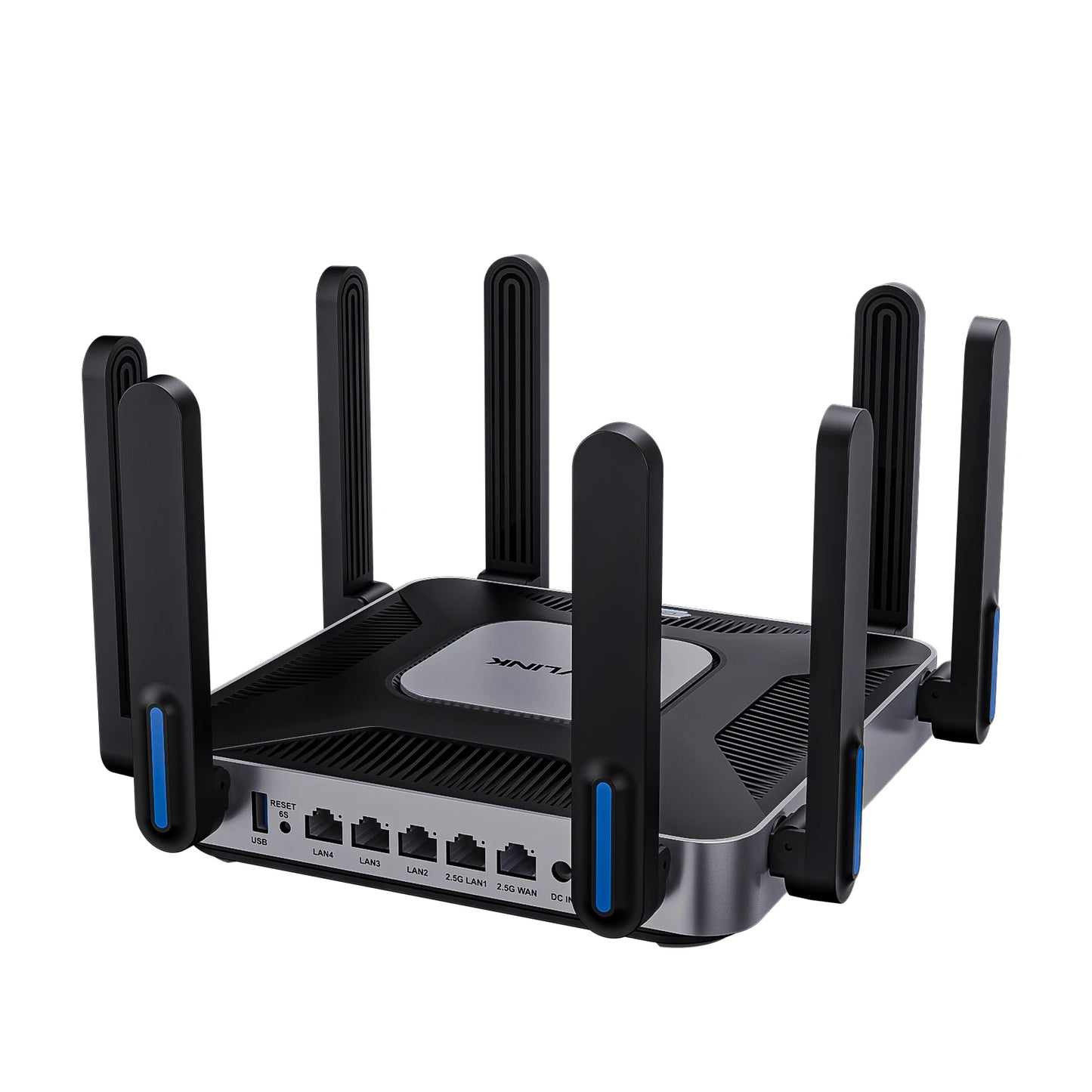 WAVLINK WiFi 6 Gigabit Router AX6000 Dual-Band 5GHz 2.4GHz Wireless Mesh Router 2500Mbps WAN/LAN with 8x5dBi High Gain Antennas.