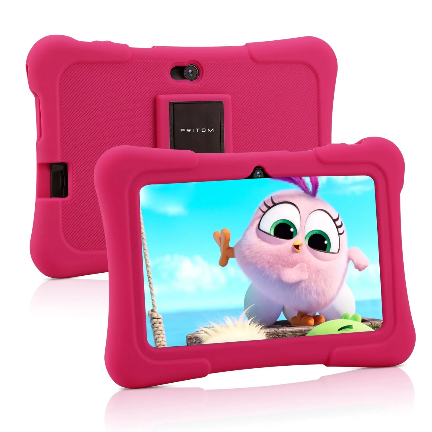 PRITOM 7 Inch Kids Tablet Quad Core Android 10 32GB WiFi Bluetooth Educational Software Installed.