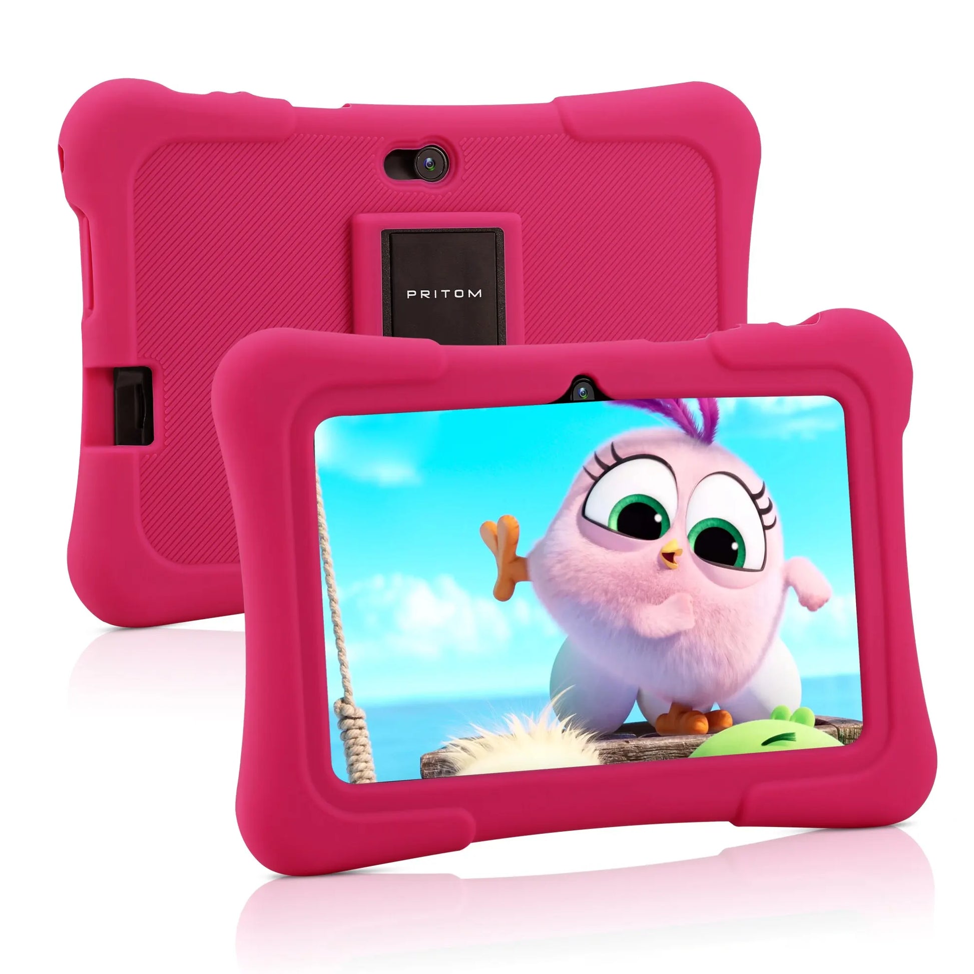 PRITOM 7 Inch Kids Tablet Quad Core Android 10 32GB WiFi Bluetooth Educational Software Installed.