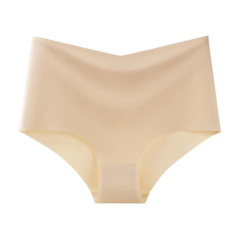 3PCS SET High Waist Panties Ice Silk Seamless Panty for Women Plus Size Sexy Comfortable Breathable Underwear S-3XL.