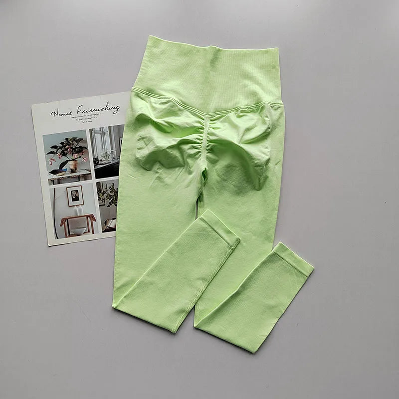 High Waist Belly-tightening Peach Buttocks Fitness Pants Unrestrained Cycling Pilates Skin-friendly High-elastic Yoga Leggings