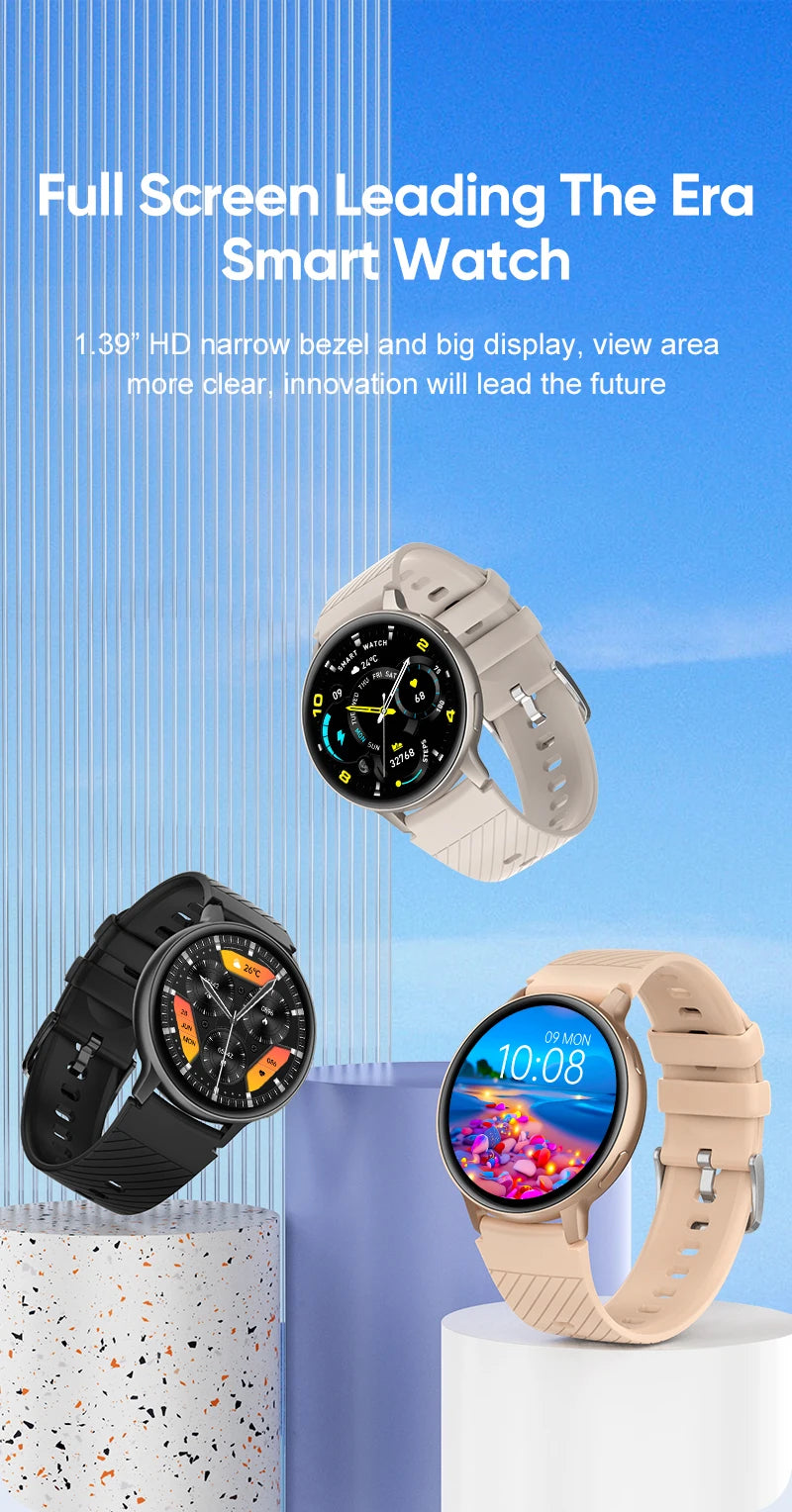 LIGE Bluetooth Call Smart Watch Women Custom Dial Steel Watches Men Sports Fitness Tracker Heart Rate Smartwatch For Android IOS.