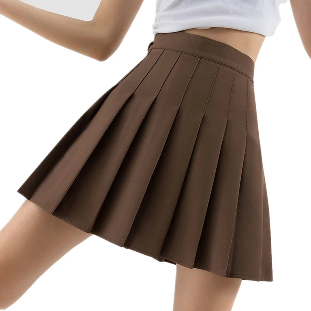 Harajuku Short Skirt New Korean Women Zipper High Waist School Girl Pleated Plaid Sexy Mini Preppy Style Falda Sexy Mujer.