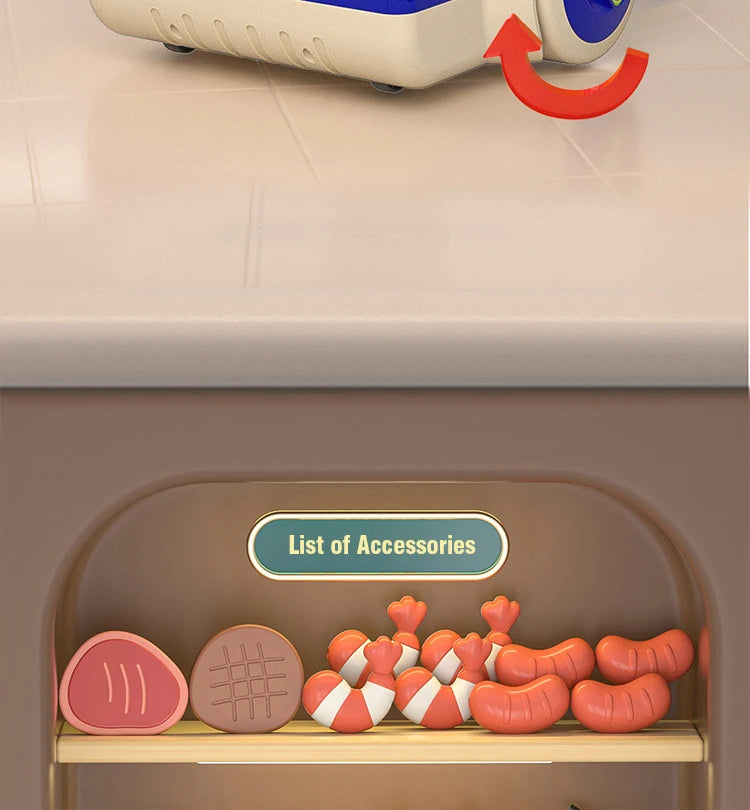 Kitchen Food Role Play Pretend Play Children Toy Ice Cream Candy Sweet Dessert Accessories Toys for Kid Christmas Birthday Gifts