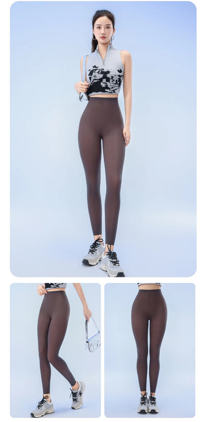 BIVIGAOS Summer Ultra-Thin Skin Sunscreen Leggings Women High Elastic Transparent Facial Mask Underwear Tight Sexy Sport Legging