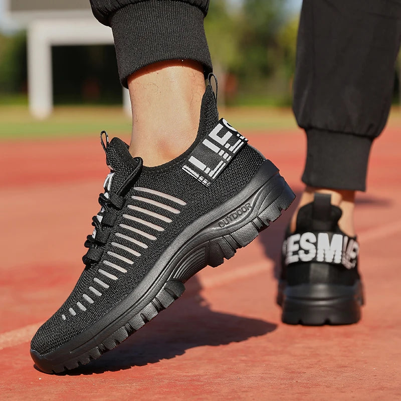 new Shoes for Man	Summer Walking Comfort Platform Sneakers Mesh Fashion Design Breathable Travel Training Jogging Shoes 36-46.