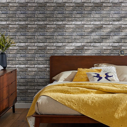 10/20pcs 3D Faux Brick Peel and Stick Wall Panels, Waterproof PVC Wall Stickers, Easy to Install, Home Wall Decor