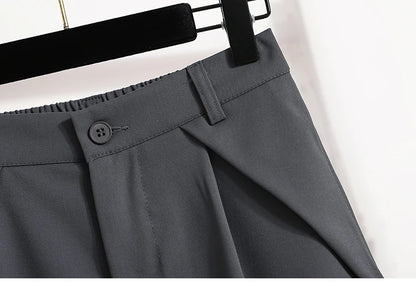 Women's A-Line High Waisted Wide Leg Short Pants Plus Size Casual Suit Shorts Summer 2025 Oversized Loose Five Quarter Pants