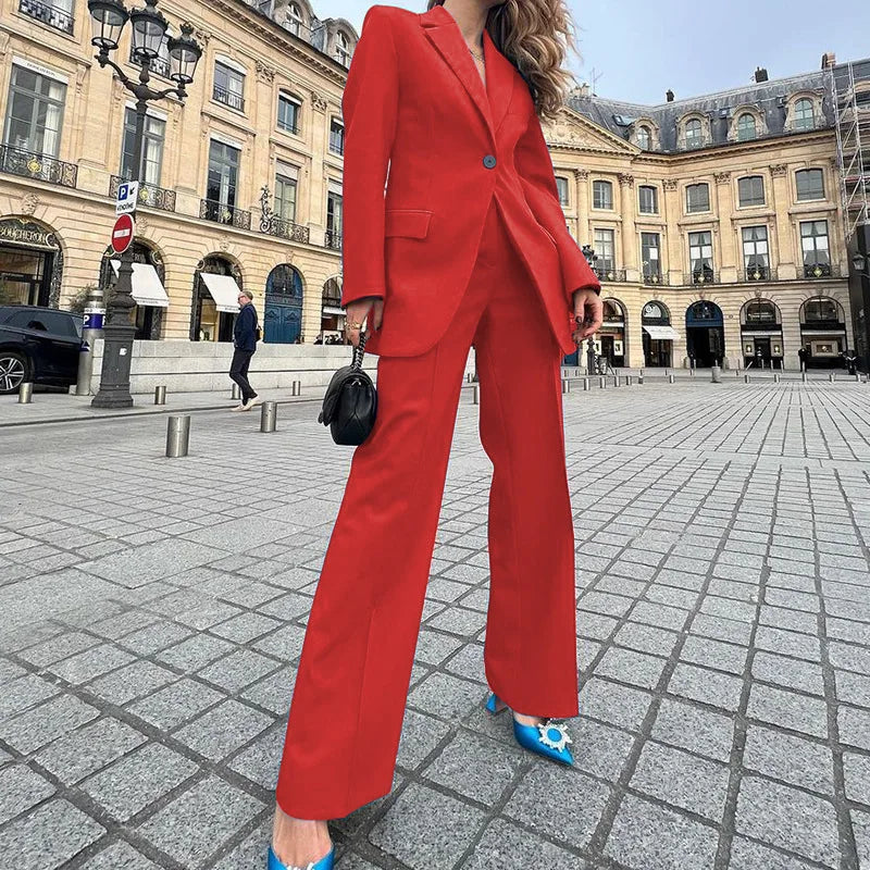 Women Fall Business Pant Suit Long Sleeve Formal 2 Piece Blazer Set Casual Office Work Slim Corset Outfits 2025.