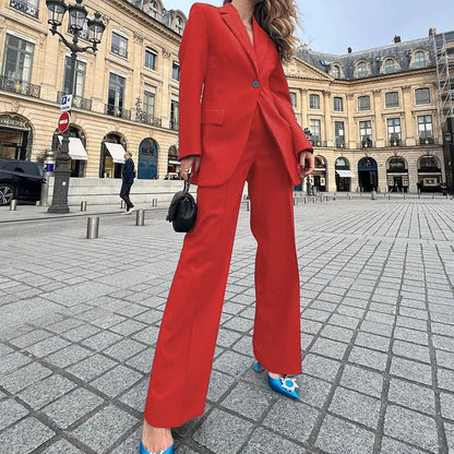 Women Fall Business Pant Suit Long Sleeve Formal 2 Piece Blazer Set Casual Office Work Slim Corset Outfits 2025.