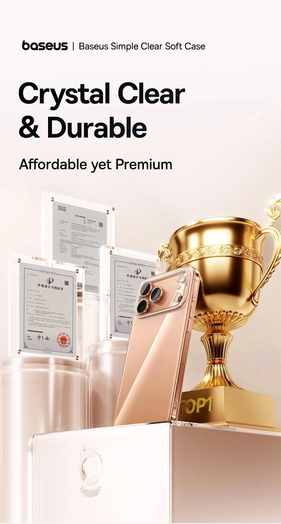 Baseus Clear TPU Case for iPhone 17 16 15 14 13 12 11 Pro Max Plus Air Soft Transparent Phone Cover Soft Thin Protective Case.