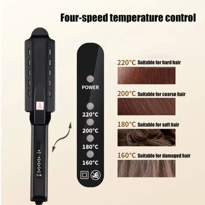 Curling And Straightening Dual Use Hair Straightening Splint Constant Temperature 4 Gears Portable Air Bangs Curling Straightene.