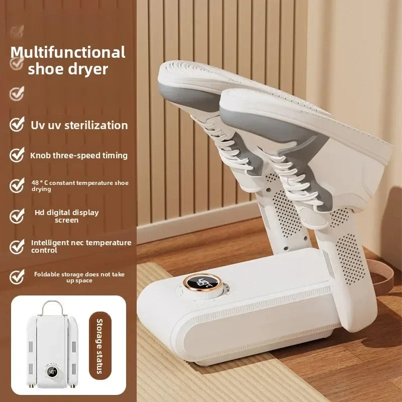 Portable Foldable Electric Shoe Dryer UV Blue Light UV Sterilization Deodorizing Shoe Dryer Fast Drying Household Shoe Dryer