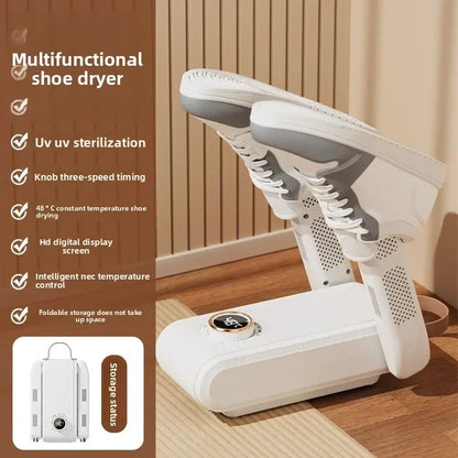 Portable Foldable Electric Shoe Dryer UV Blue Light UV Sterilization Deodorizing Shoe Dryer Fast Drying Household Shoe Dryer