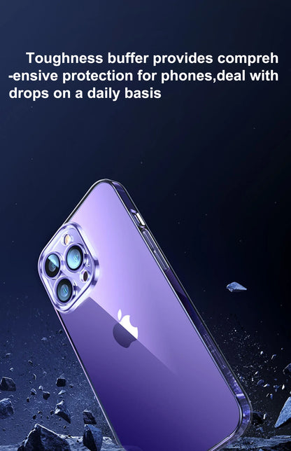 Ultra Thin PC Hard Crystal Clear Case For iPhone 17 16 15 14 Plus 13 12 11 Pro Max XR Glossy Transparent Camera Protection Cover.