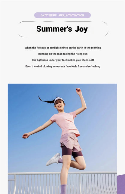 Xtep Laufschuhe für Damen, 2022, Sommer, atmungsaktiv, leicht, mit Rebound-Dämpfung, Stoßdämpfung, Sportschuhe 875218110014.