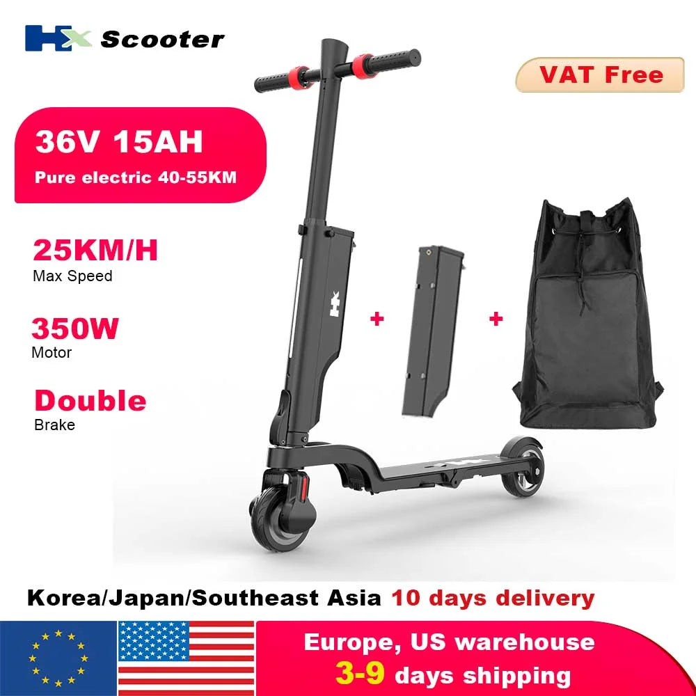 HX X6 7.5AH electric scooter e scooters 350W 25KM/H Foldable Electric Kick Scooter Scooters 5.5 Inch APP Smart adult Escooter