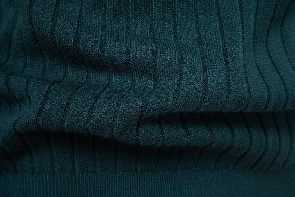 AIOPESON Men's Turtleneck Sweater Solid Color with Striped Pullover Warm Knitwear Winter Basic Casual High Quality Sweater Male.