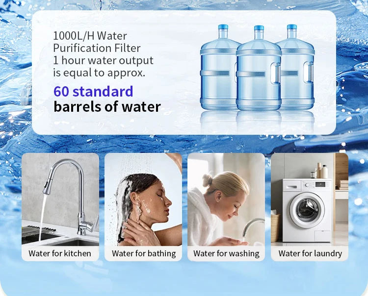 DIVEDEER Stainless Steel Water Purifier for Household Use Rural Groundwater Yellow Mud Water Well Water Ultrafiltration Filter.