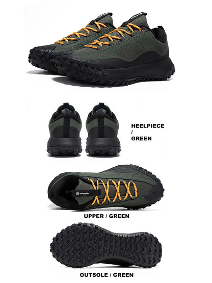 Baasploa Wanderschuhe Herren Outdoor Wasserdicht Camping Beständig Rutschfeste Turnschuhe Männlich Lässig Leichte Schnür-Wanderschuhe.