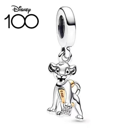 100% 925 sterling silver Disney 100th anniversary charm beads suitable for original DlY bracelet, women's fashion gift