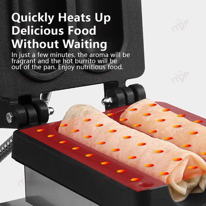 Shawarma Gyro Toaster Tortilla Wrap Sandwich Buritto Press Maker Machine Heater Warmer Roll Durum Doner Kebab Grill Griddle.