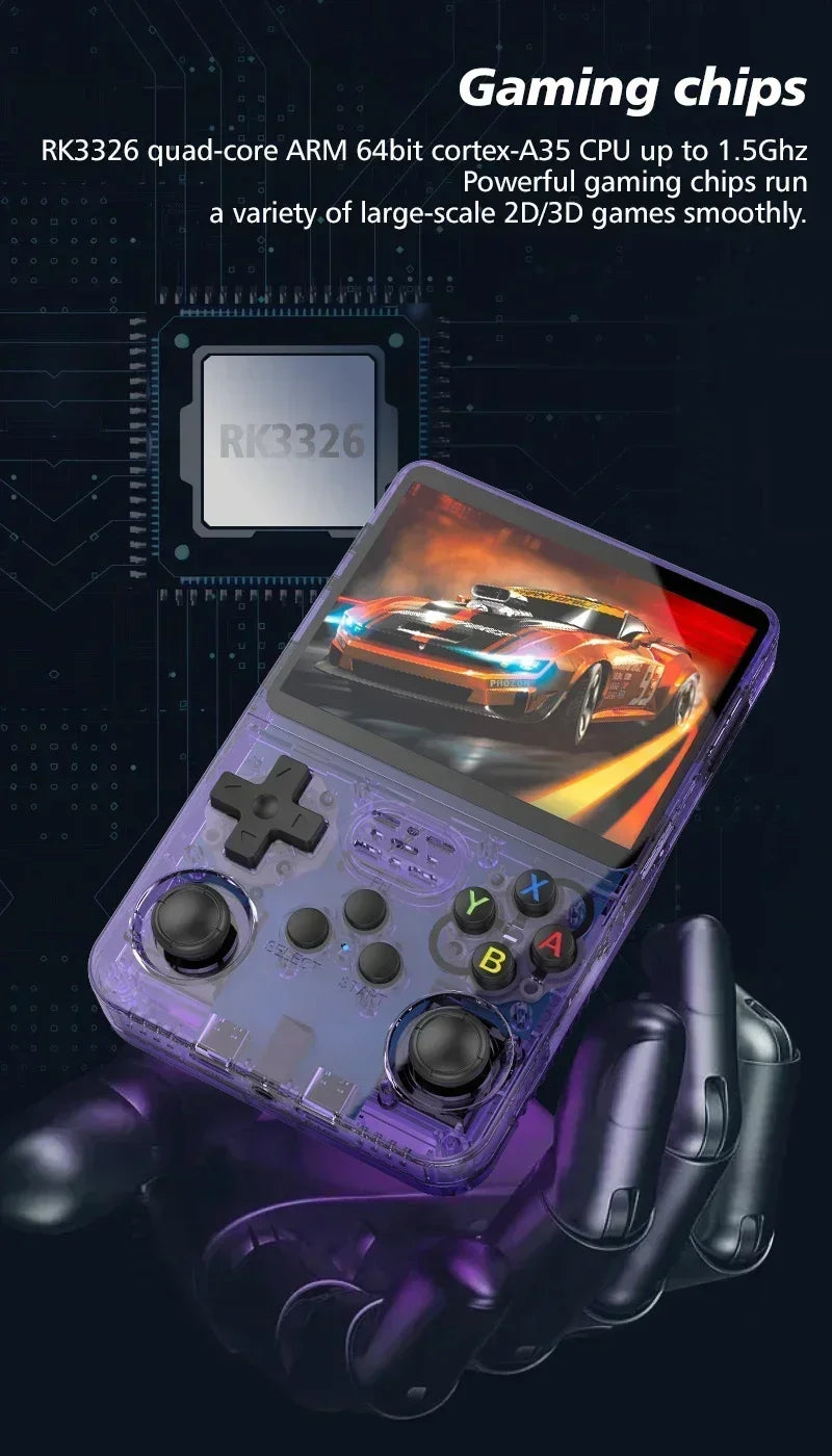 R36S /R36H Retro Handheld Video Game Console Linux System 3.5 Inch IPS Screen Portable Pocket Video Player R35S 64GB 15000 Games.