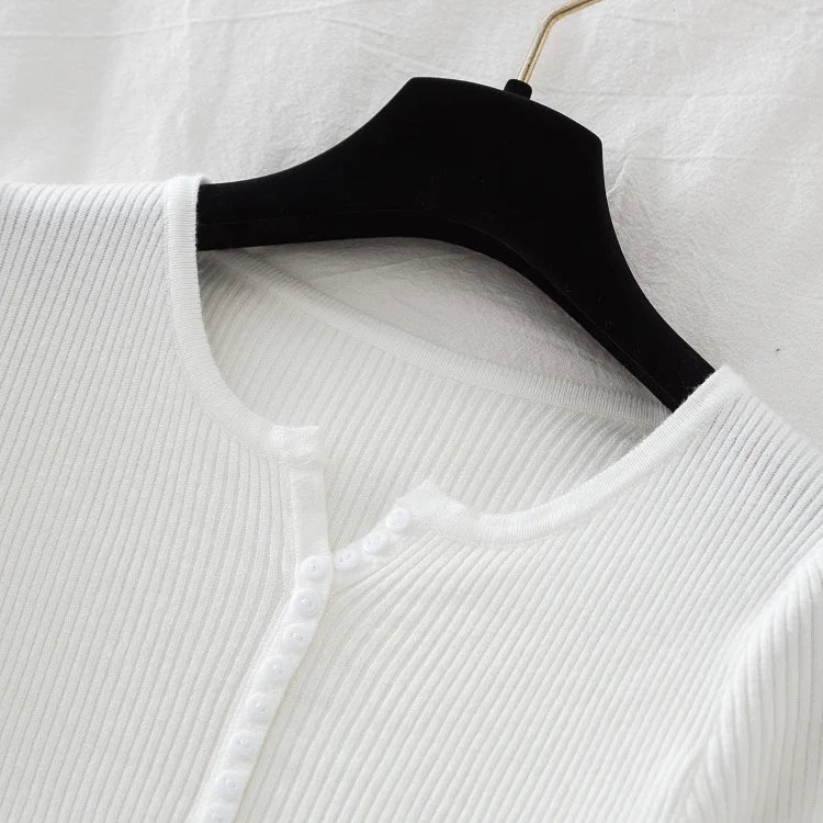 2026 weibliche Casual Tops Pullover Frauen Herbst Winter Gestrickte Dünne Pullover Feste Taste Volle Hülse V-ausschnitt Pullover