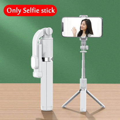 Portable Bluetooth Selfie Stick Retractable Multifunctional 103CM Phone HoldeTripod With Selfie light Wireless Remote Shutter.