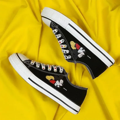 Disney cartoon canvas Stitch Couple shoes girls summer new Korean fashion wild Mickey mouse children canvas sneakers size 34-44.