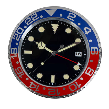 34 cm Luxus Kreative Wanduhr Moderne Metall Design Kunst Wanduhr Hause Große Digitale Leucht Schlafzimmer Dekoration Uhr