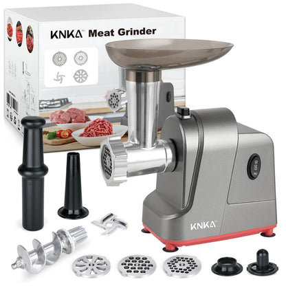 Electric Meat Grinder with 3 Stainless Steel Cutting Plates, Cookie and Sausage Chopper for Home Kitchen, Christmas Dinner Tools.