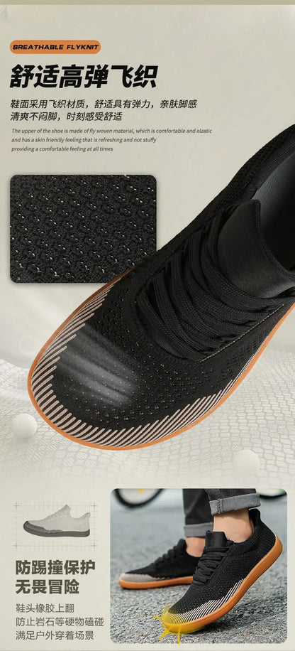 Sommer Breite Schuhe Männer Barfuß Breite Kappe Weichen Sohlen Outdoor Jogging Lace Up Casual Sneaker Atmungsaktive Laufschuhe Tenis Jeans.