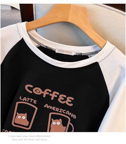 175kg plus size Damen büste Frühling Herbst lockeres Oberteil Rundhals bedrucktes Langarm-Sweatshirt 4xl 5xl 6xl 7xl 8xl 9xl